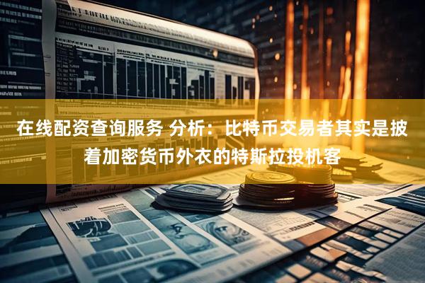 在线配资查询服务 分析：比特币交易者其实是披着加密货币外衣的特斯拉投机客